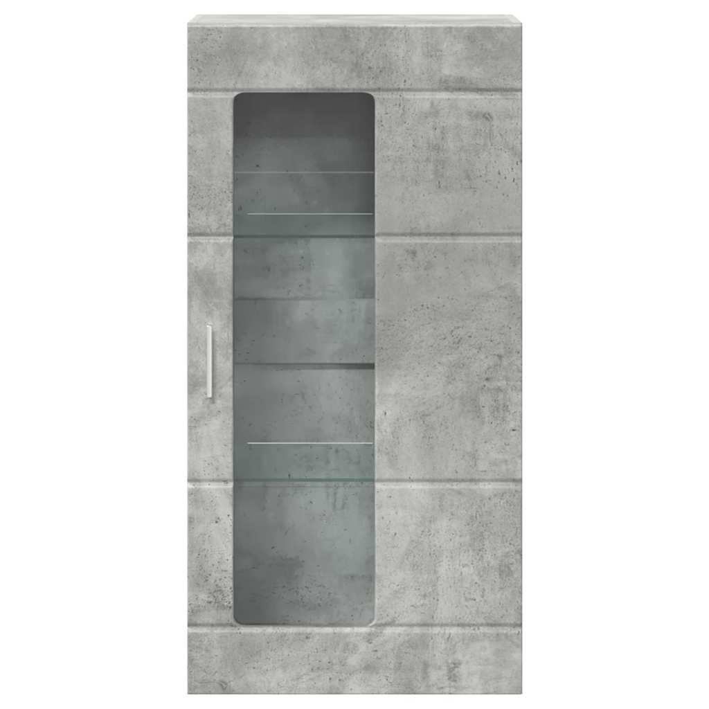 Houten Kast Beton Grijs 50 x 29 x 100 cm Bewerkt hout