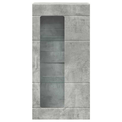 Houten Kast Beton Grijs 50 x 29 x 100 cm Bewerkt hout