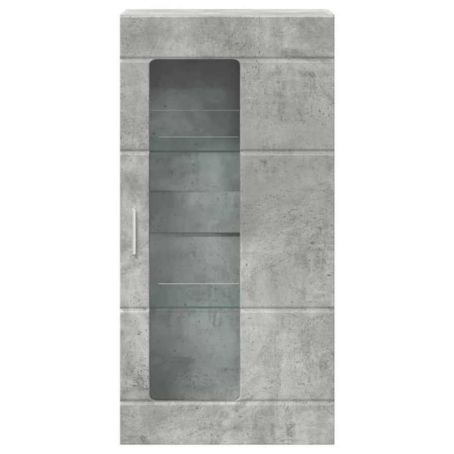 Houten Kast Beton Grijs 50 x 29 x 100 cm Bewerkt hout