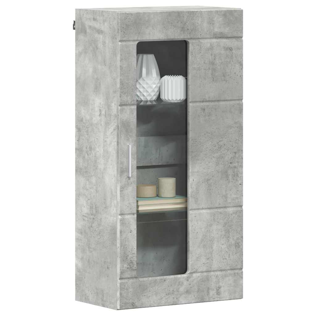 Houten Kast Beton Grijs 50 x 29 x 100 cm Bewerkt hout