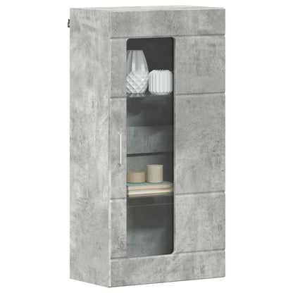 Houten Kast Beton Grijs 50 x 29 x 100 cm Bewerkt hout