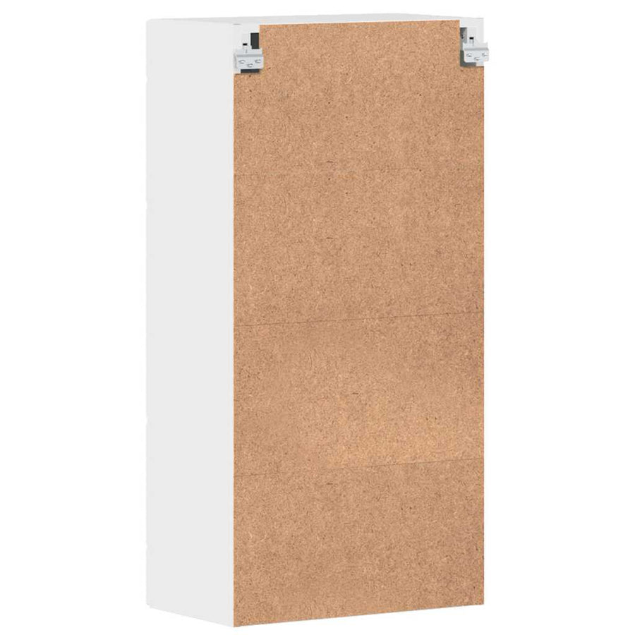 Houten Kast 50 X 29 X 100 Cm Bewerkt Hout Hoogglans Wit Wandkast