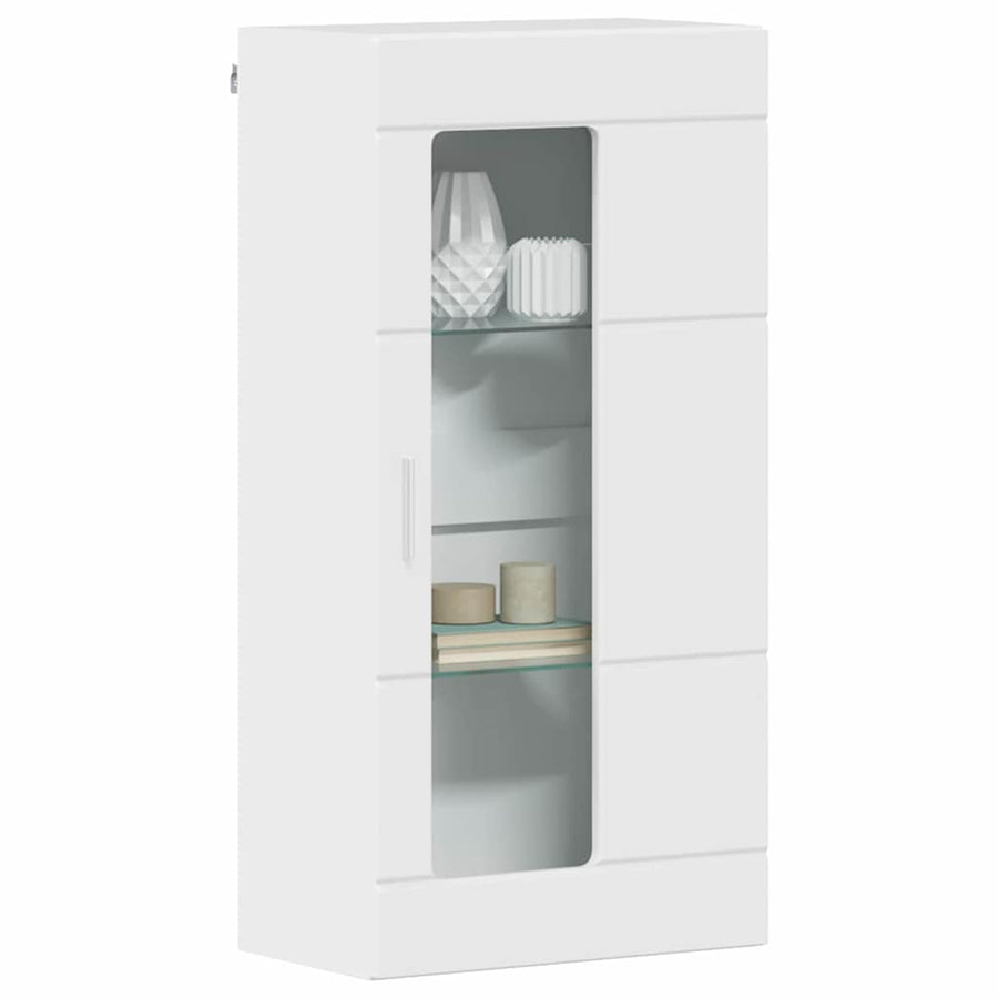 Houten Kast 50 X 29 X 100 Cm Bewerkt Hout Hoogglans Wit Wandkast