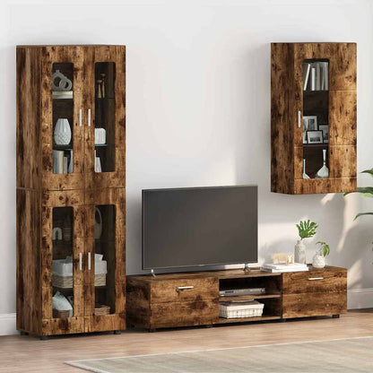 Houten Kast Gerookt eiken 50 x 29 x 100 cm Bewerkt hout