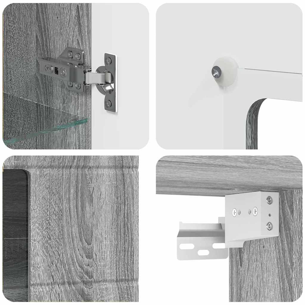 Houten Kast Grijs Sonoma 50 x 29 x 100 cm Bewerkt hout