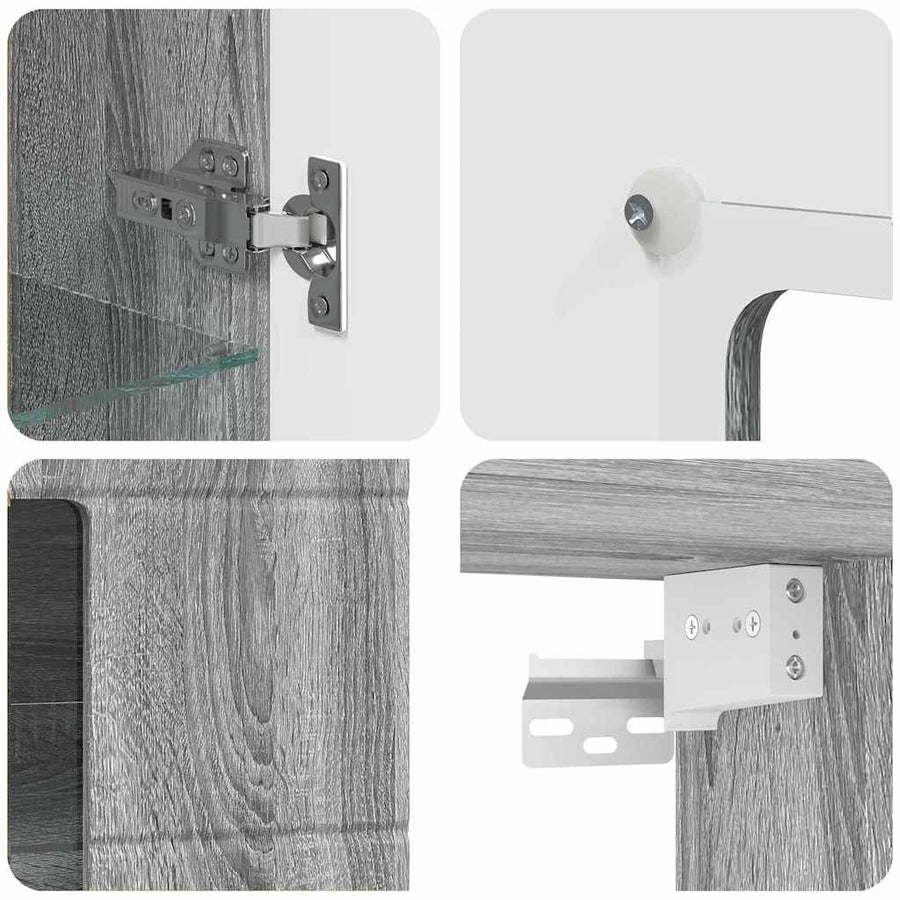 Houten Kast Grijs Sonoma 50 x 29 x 100 cm Bewerkt hout