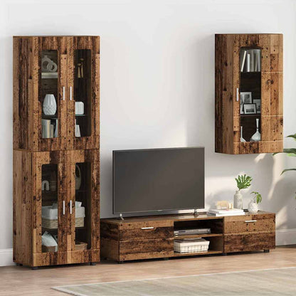 Houten Kast Met Opslag Oudhout 50 X 29 X 100 Cm Bewerkt Hout Oud Hout Wandkast