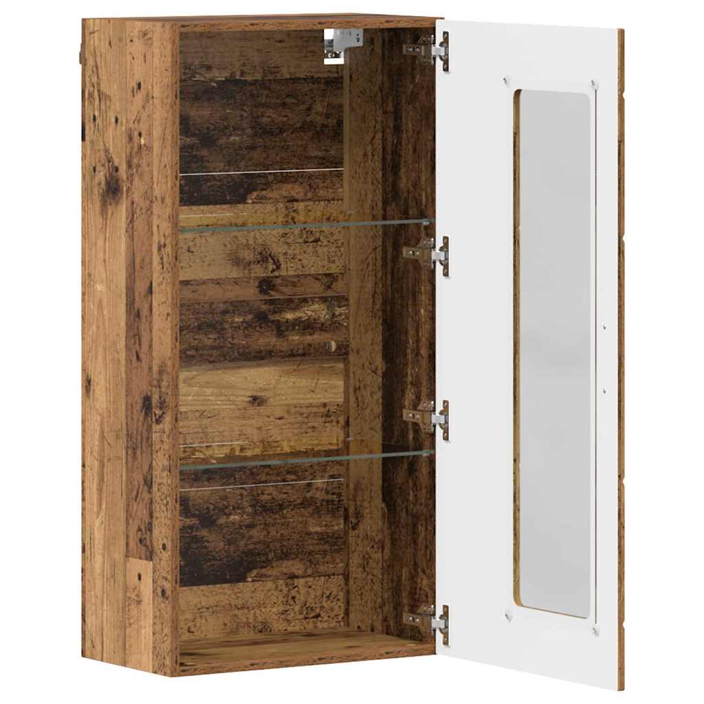 Houten Kast Met Opslag Oudhout 50 X 29 X 100 Cm Bewerkt Hout Oud Hout Wandkast