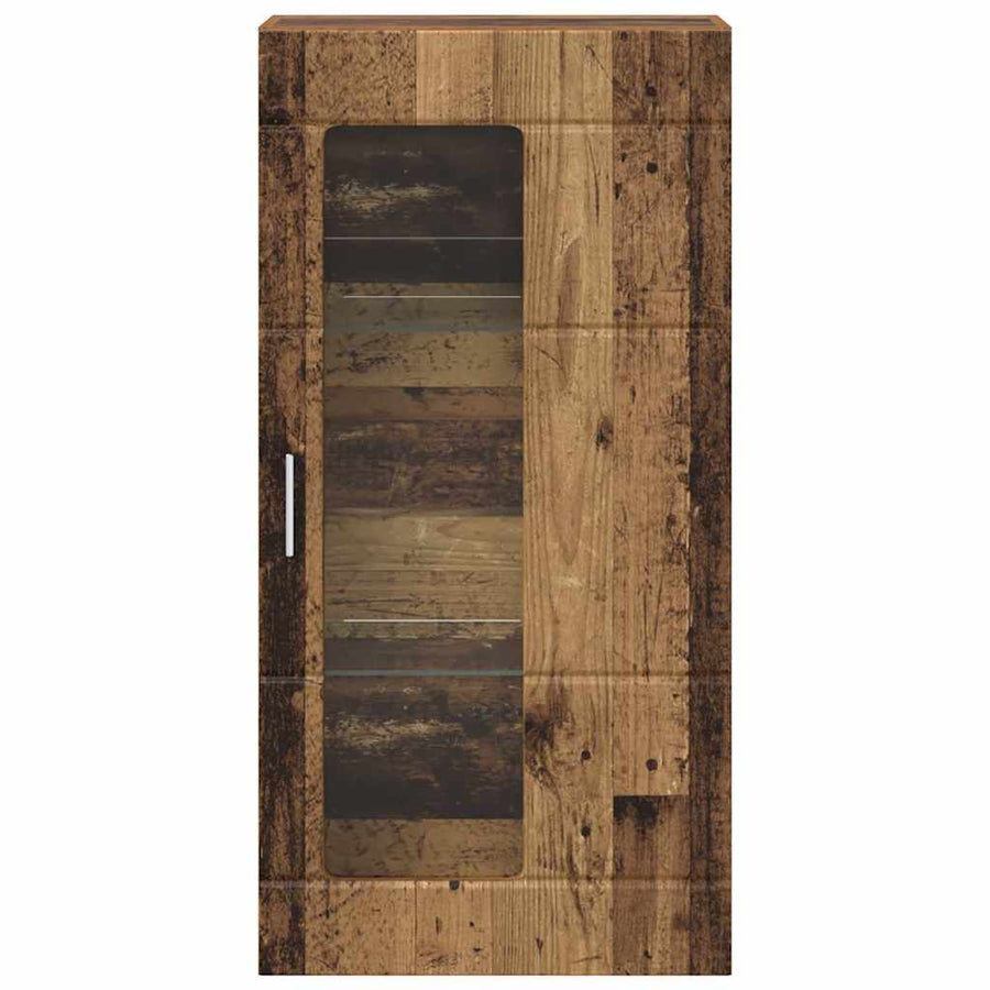 Houten Kast Met Opslag Oudhout 50 X 29 X 100 Cm Bewerkt Hout Oud Hout Wandkast