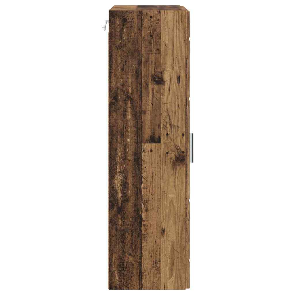 Houten Kast Met Opslag Oudhout 50 X 29 X 100 Cm Bewerkt Hout Oud Hout Wandkast