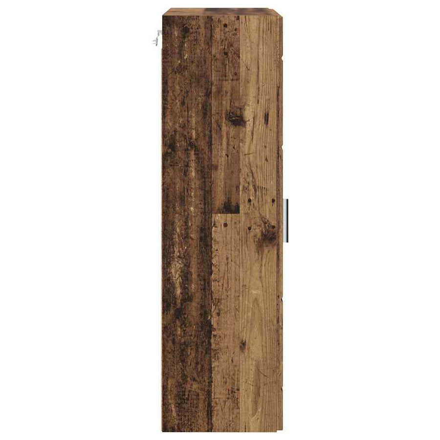 Houten Kast Met Opslag Oudhout 50 X 29 X 100 Cm Bewerkt Hout Oud Hout Wandkast