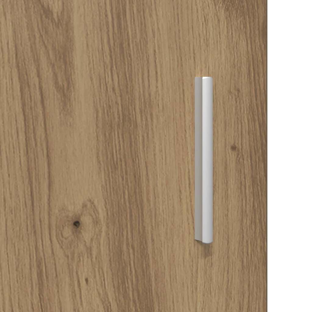 Houten Kast Artisan Eiken 50 X 29 X 100 Cm Bewerkt Hout Artisanaal Eikenkleurig Wandkast
