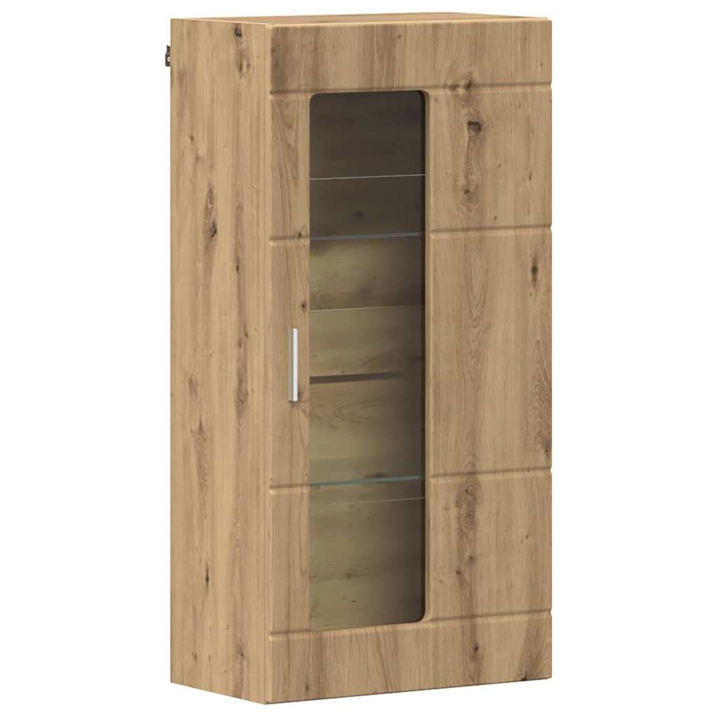 Houten Kast Artisan Eiken 50 X 29 X 100 Cm Bewerkt Hout Artisanaal Eikenkleurig Wandkast
