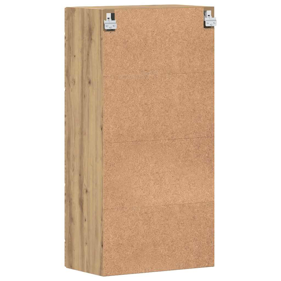 Houten Kast Artisan Eiken 50 X 29 X 100 Cm Bewerkt Hout Artisanaal Eikenkleurig Wandkast
