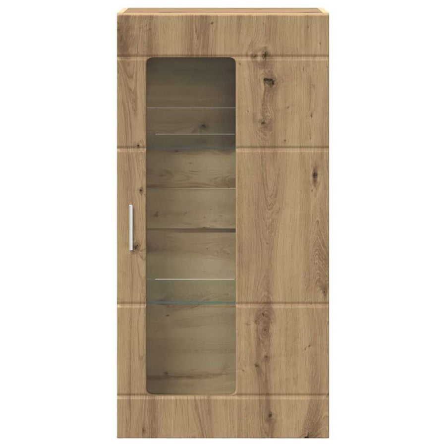 Houten Kast Artisan Eiken 50 X 29 X 100 Cm Bewerkt Hout Artisanaal Eikenkleurig Wandkast