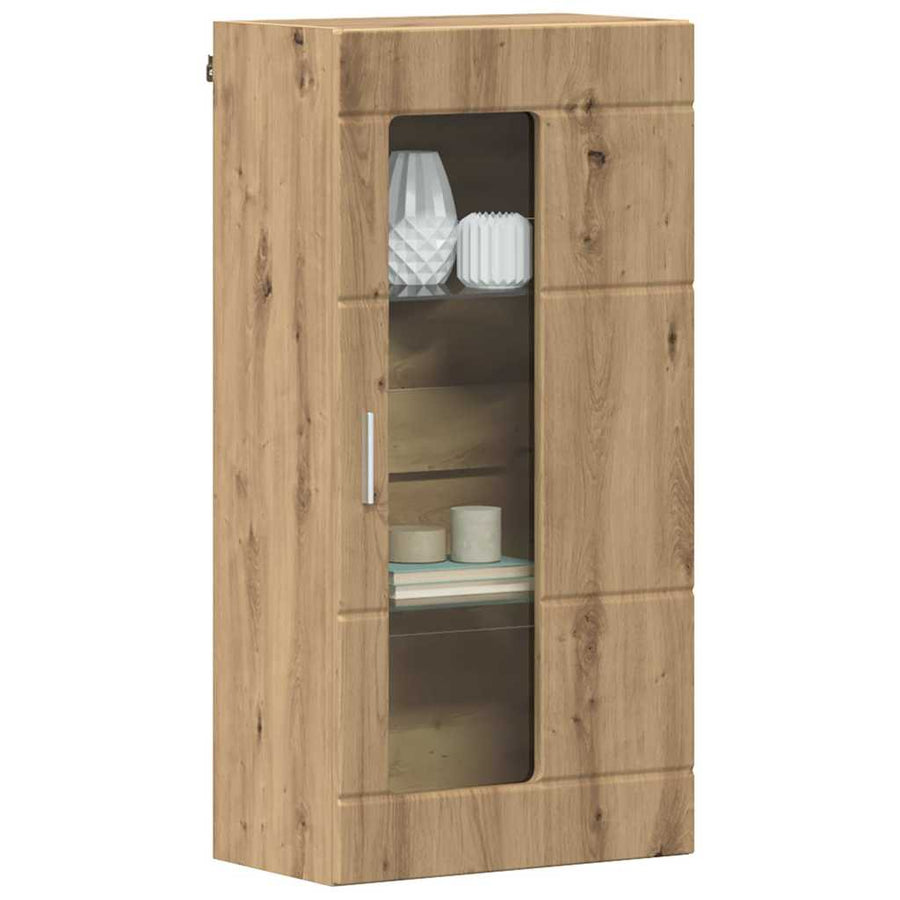 Houten Kast Artisan Eiken 50 X 29 X 100 Cm Bewerkt Hout Artisanaal Eikenkleurig Wandkast
