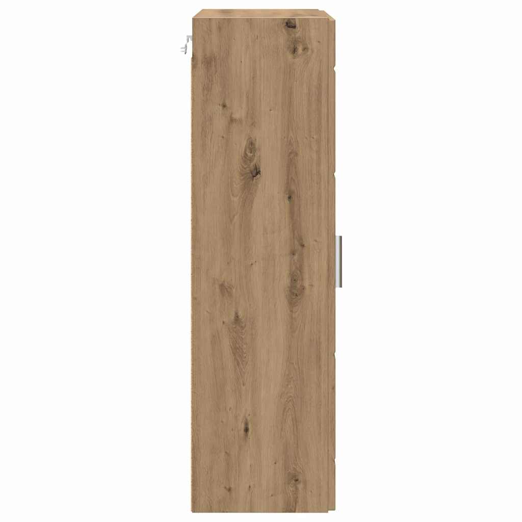 Houten Kast Artisan Eiken 50 X 29 X 100 Cm Bewerkt Hout Artisanaal Eikenkleurig Wandkast
