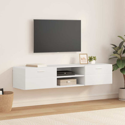 Houten Kast met lade Wit 150 x 39 x 30 cm Bewerkt hout