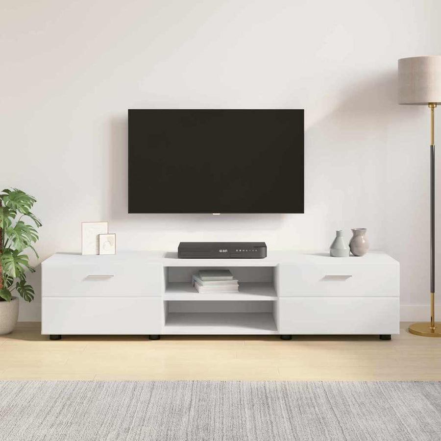Houten Kast met lade Wit 150 x 39 x 30 cm Bewerkt hout