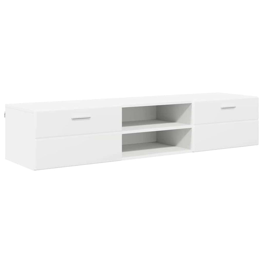 Houten Kast met lade Wit 150 x 39 x 30 cm Bewerkt hout