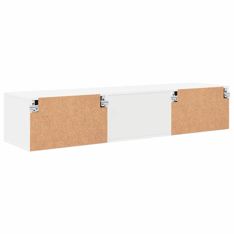 Houten Kast met lade Wit 150 x 39 x 30 cm Bewerkt hout