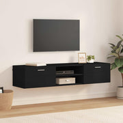 Kast met lade 150x39x30 cm zwart bewerkt hout