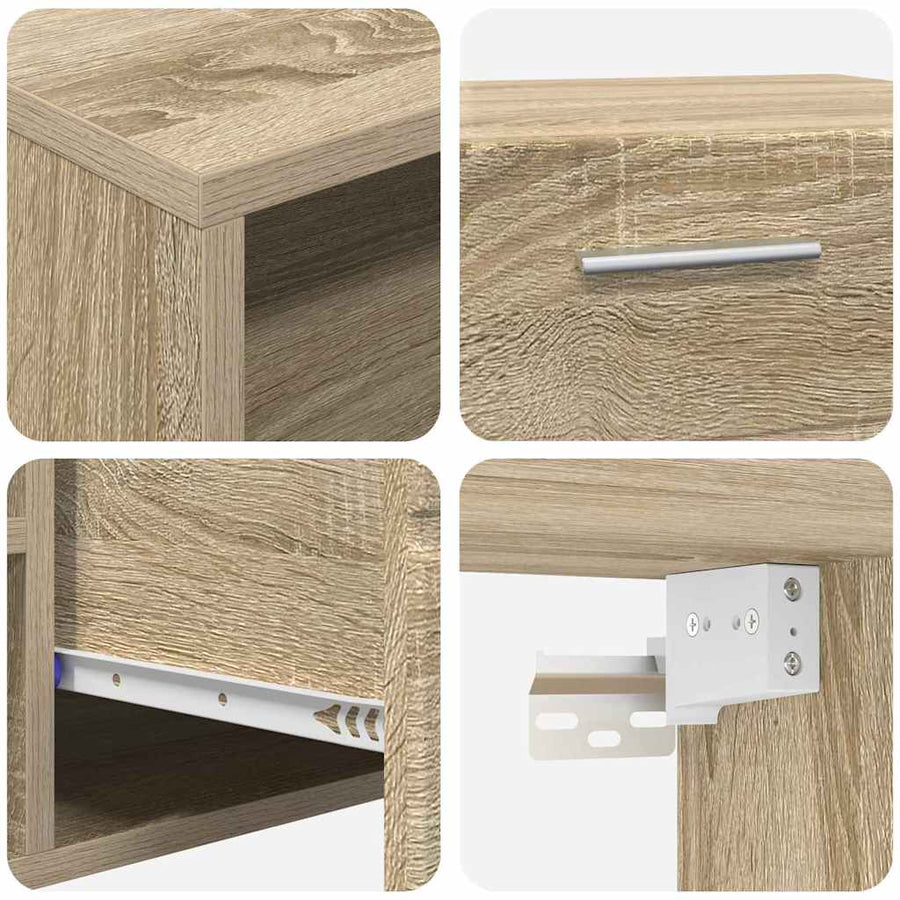 Houten Kast met lade Sonoma Eiken 150 x 39 x 30 cm Bewerkt hout