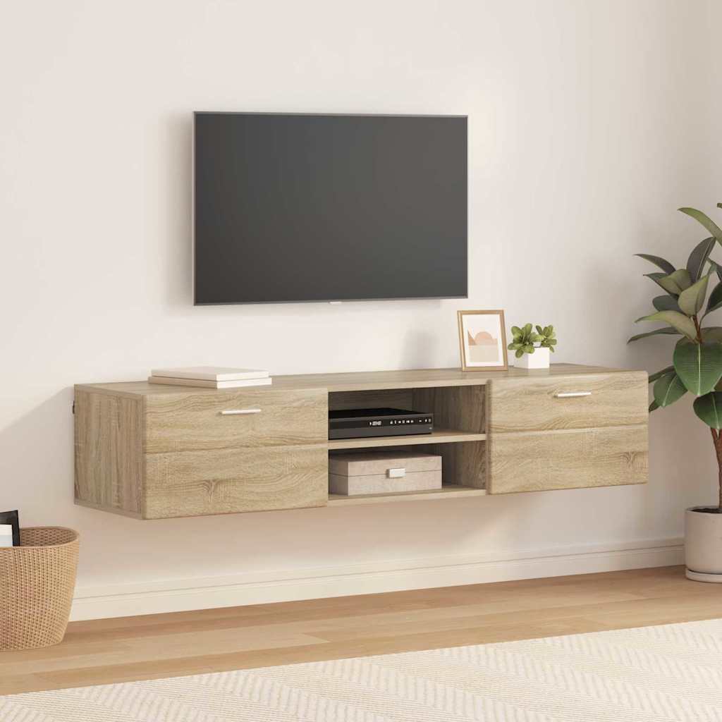 Houten Kast met lade Sonoma Eiken 150 x 39 x 30 cm Bewerkt hout