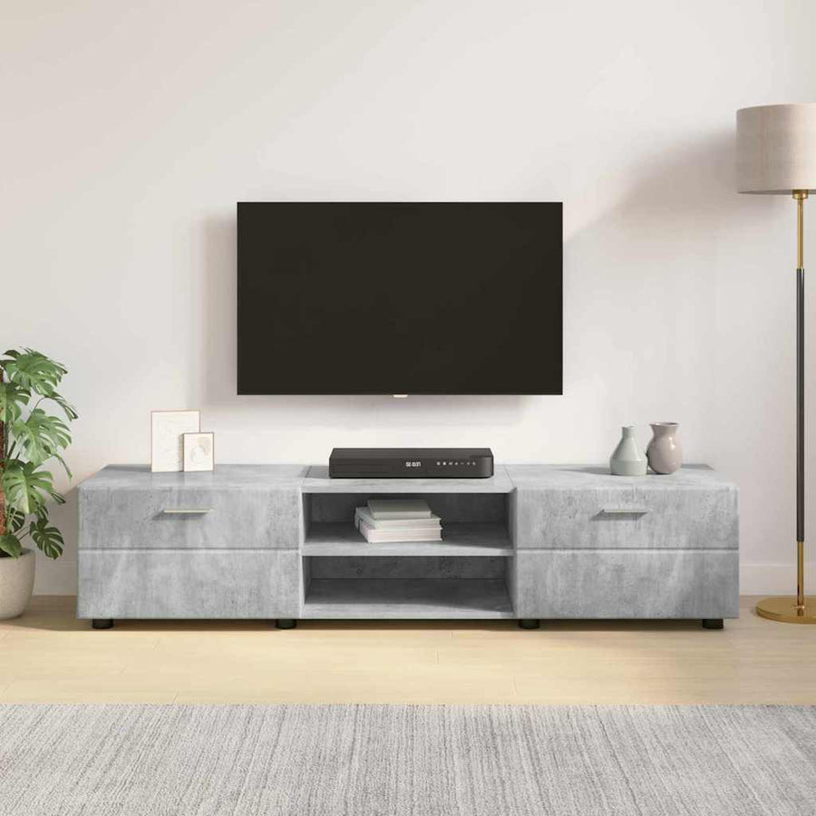 Houten Kast met lade Beton Grijs 150 x 39 x 30 cm Bewerkt hout