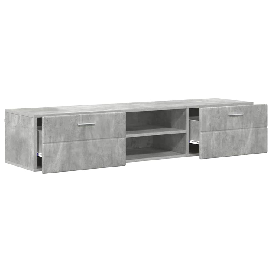 Houten Kast met lade Beton Grijs 150 x 39 x 30 cm Bewerkt hout