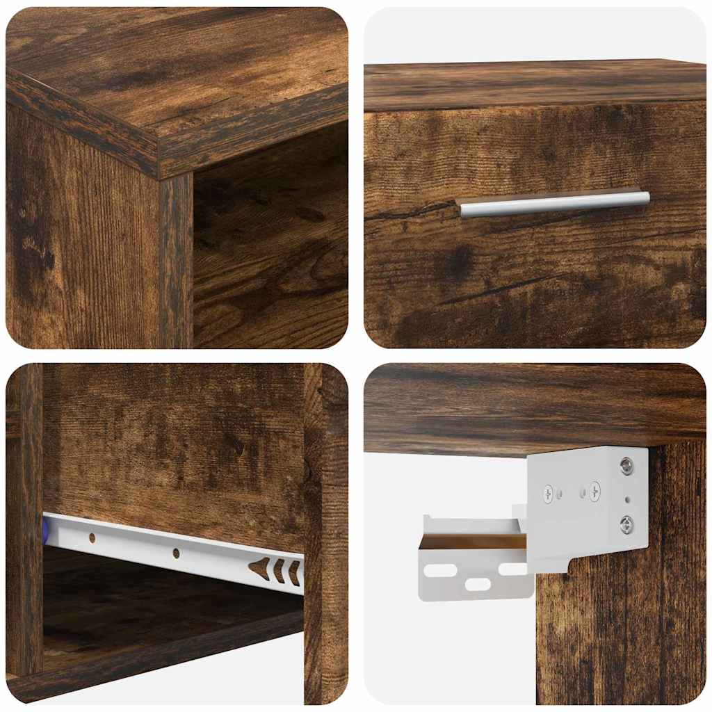 Houten Kast Gerookt eiken 150 x 39 x 30 cm Bewerkt hout
