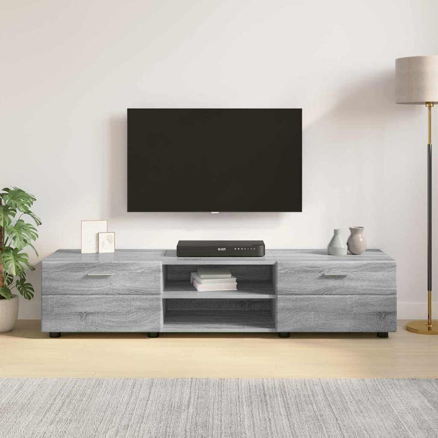 Houten Kast met lade Grijs Sonoma 150 x 39 x 30 cm Bewerkt hout
