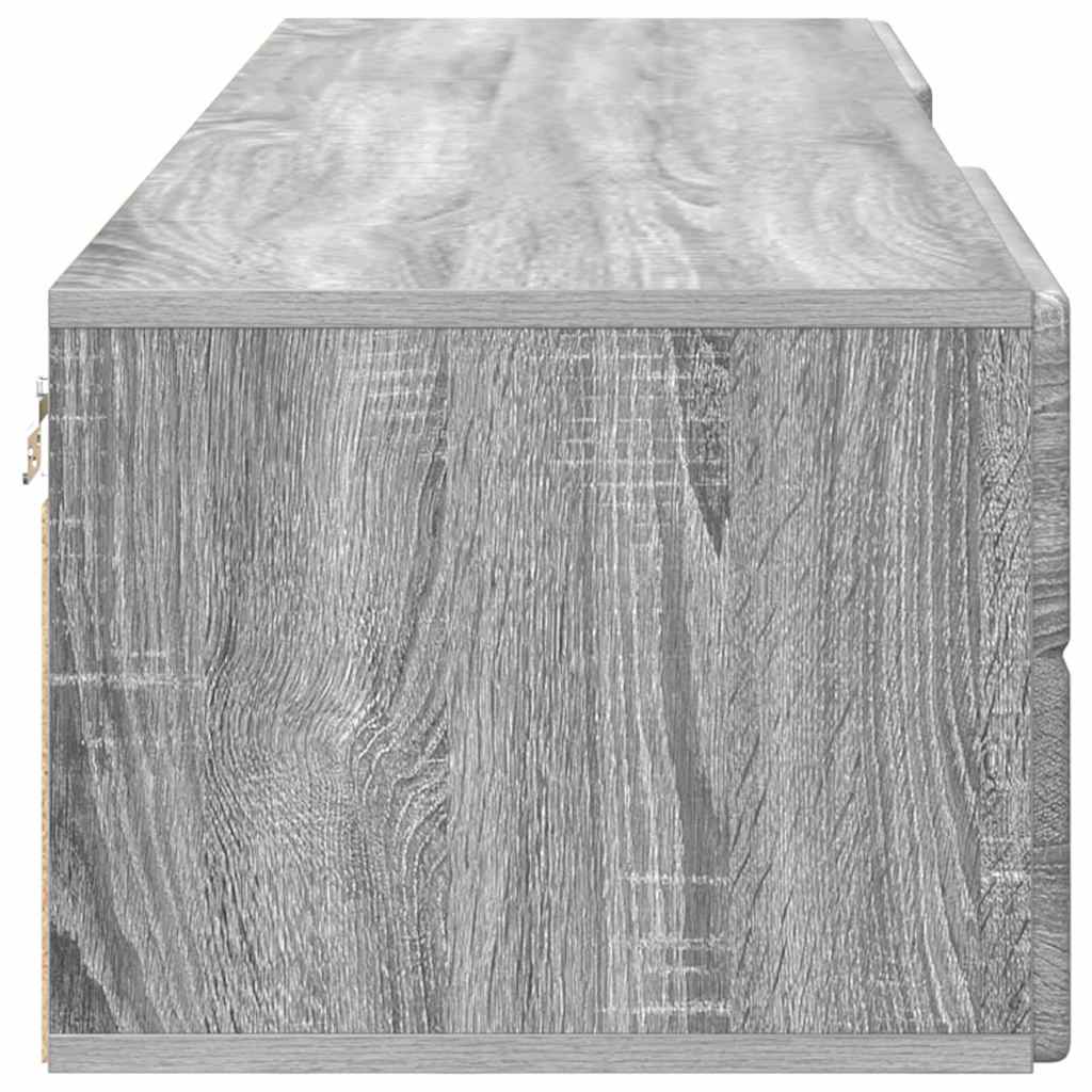 Houten Kast met lade Grijs Sonoma 150 x 39 x 30 cm Bewerkt hout
