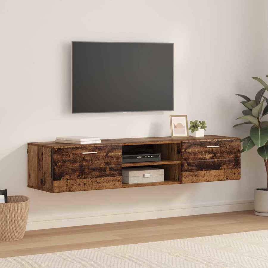 Houten Kast met lade Oudhout 150 x 39 x 30 cm Bewerkt hout