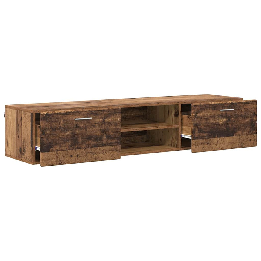 Houten Kast met lade Oudhout 150 x 39 x 30 cm Bewerkt hout