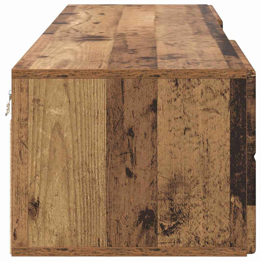Houten Kast met lade Oudhout 150 x 39 x 30 cm Bewerkt hout