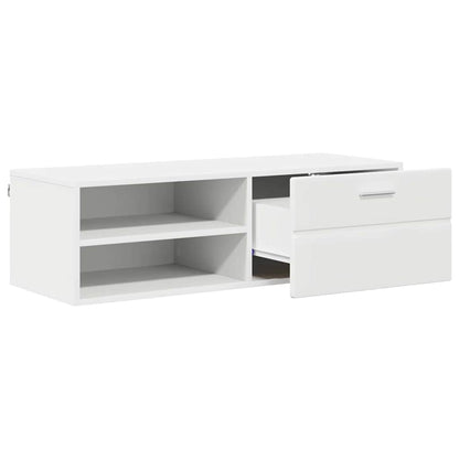 Houten Kast met lade Wit 100,5 x 39 x 30 cm Bewerkt hout