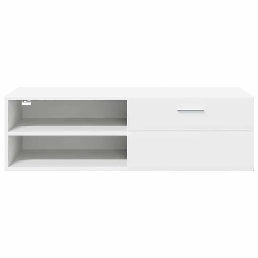 Houten Kast met lade Wit 100,5 x 39 x 30 cm Bewerkt hout