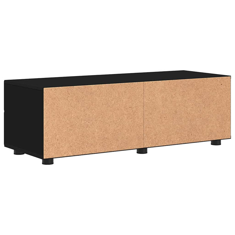 Houten Kast met lade Zwart 100,5 x 39 x 30 cm Bewerkt hout