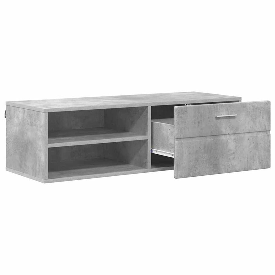Houten Kast Beton Grijs 100,5 x 39 x 30 cm Bewerkt hout