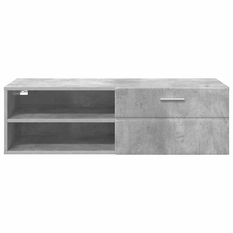 Houten Kast Beton Grijs 100,5 x 39 x 30 cm Bewerkt hout