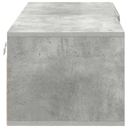 Houten Kast Beton Grijs 100,5 x 39 x 30 cm Bewerkt hout
