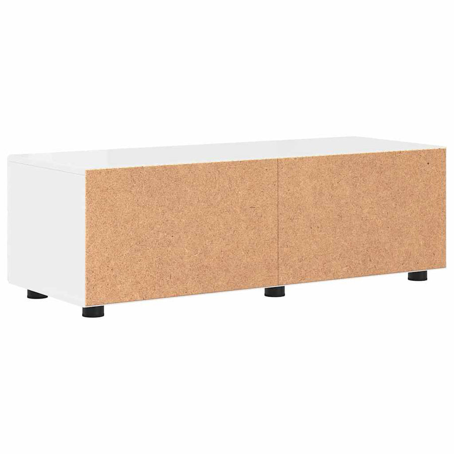 Houten Kast Hoogglans wit 100,5 x 39 x 30 cm Bewerkt hout