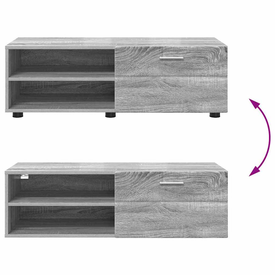 Houten Kast Grijs Sonoma 100,5 x 39 x 30 cm Bewerkt hout