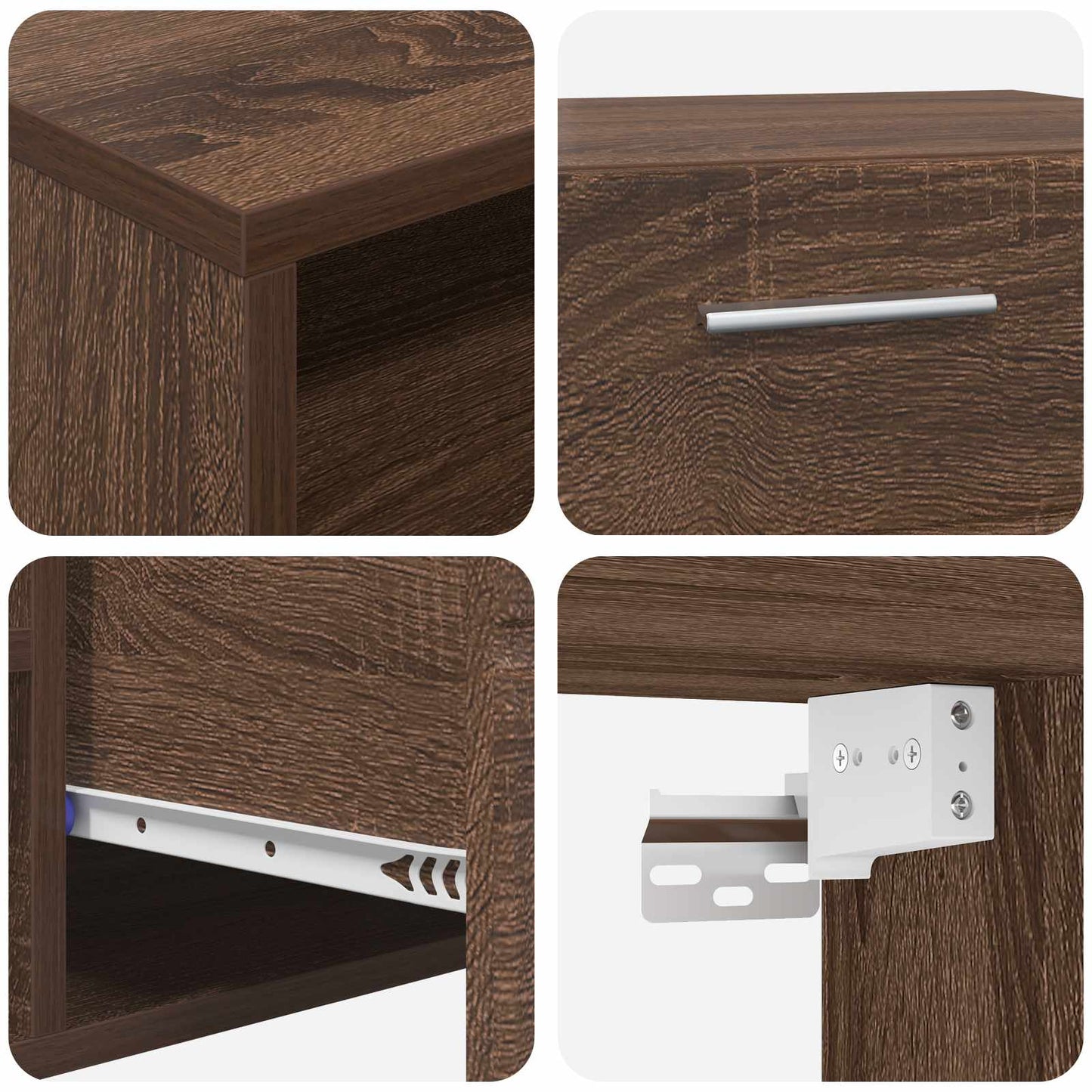 Houten Kast Bruin Eiken 100,5 x 39 x 30 cm Bewerkt hout