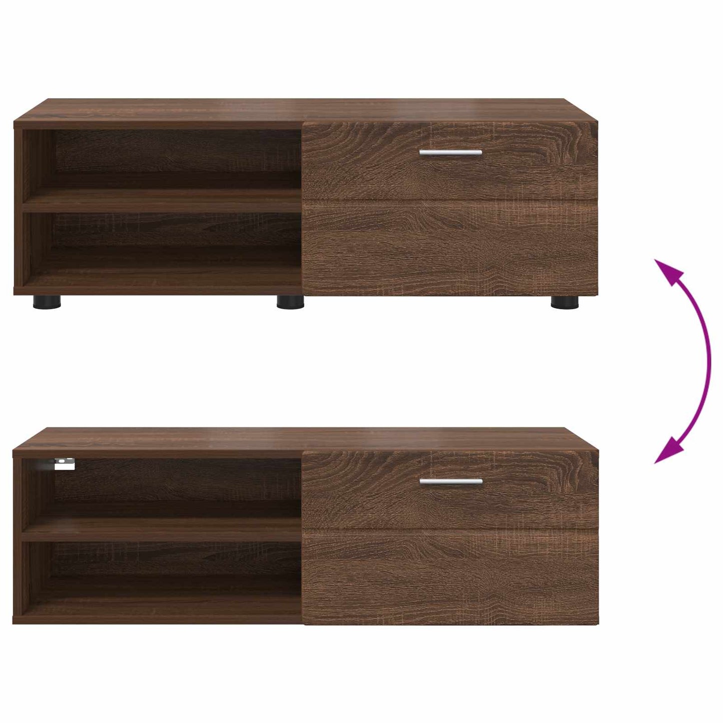 Houten Kast Bruin Eiken 100,5 x 39 x 30 cm Bewerkt hout