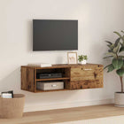 Houten kast met lade 100,5x39x30 cm oudenhout