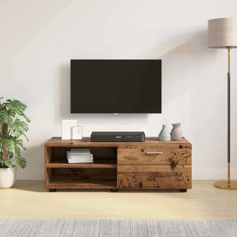 Houten Kast met lade Oudhout 100,5 x 39 x 30 cm Bewerkt hout