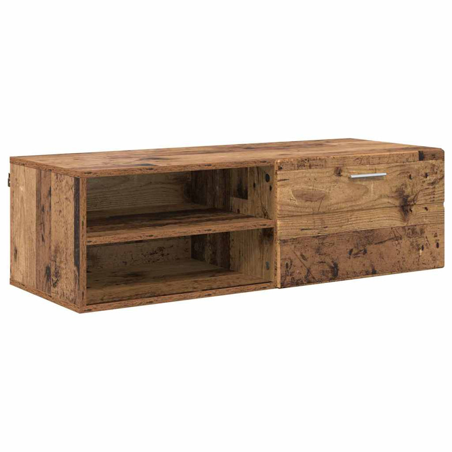 Houten Kast met lade Oudhout 100,5 x 39 x 30 cm Bewerkt hout