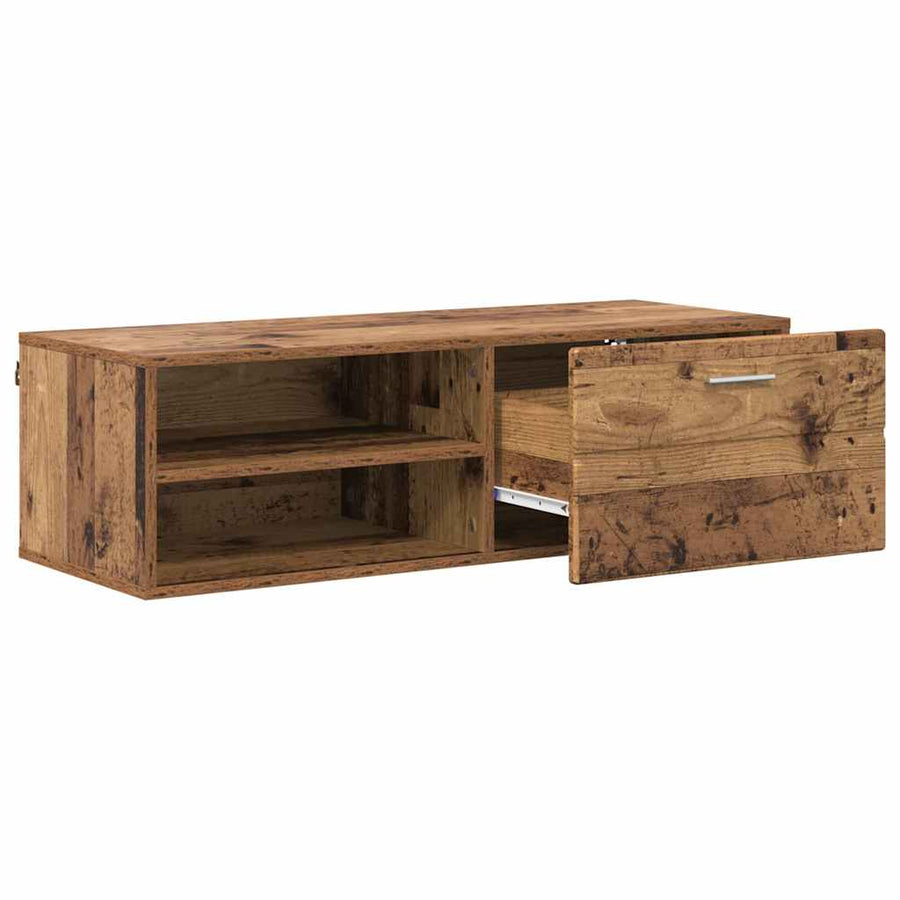 Houten Kast met lade Oudhout 100,5 x 39 x 30 cm Bewerkt hout